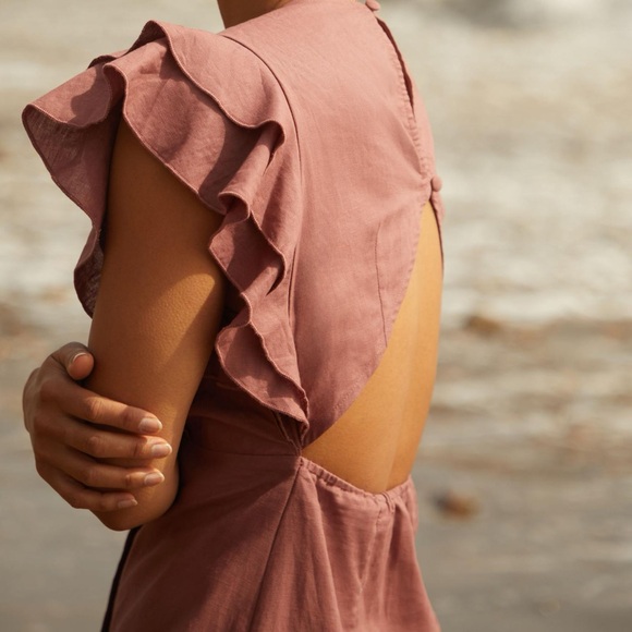 Anthropologie Charlie Holiday Ruffled Cover-Up Midi Dress - Picture 5 of 9